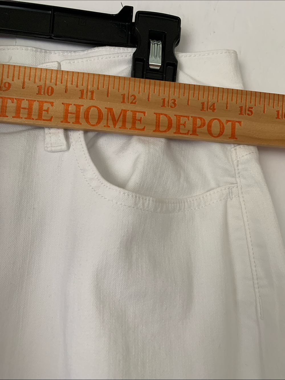 NWT Eileen Fisher White Midi Denim Skirt - Clean A-Line Style Size MP - Picture 4 of 8